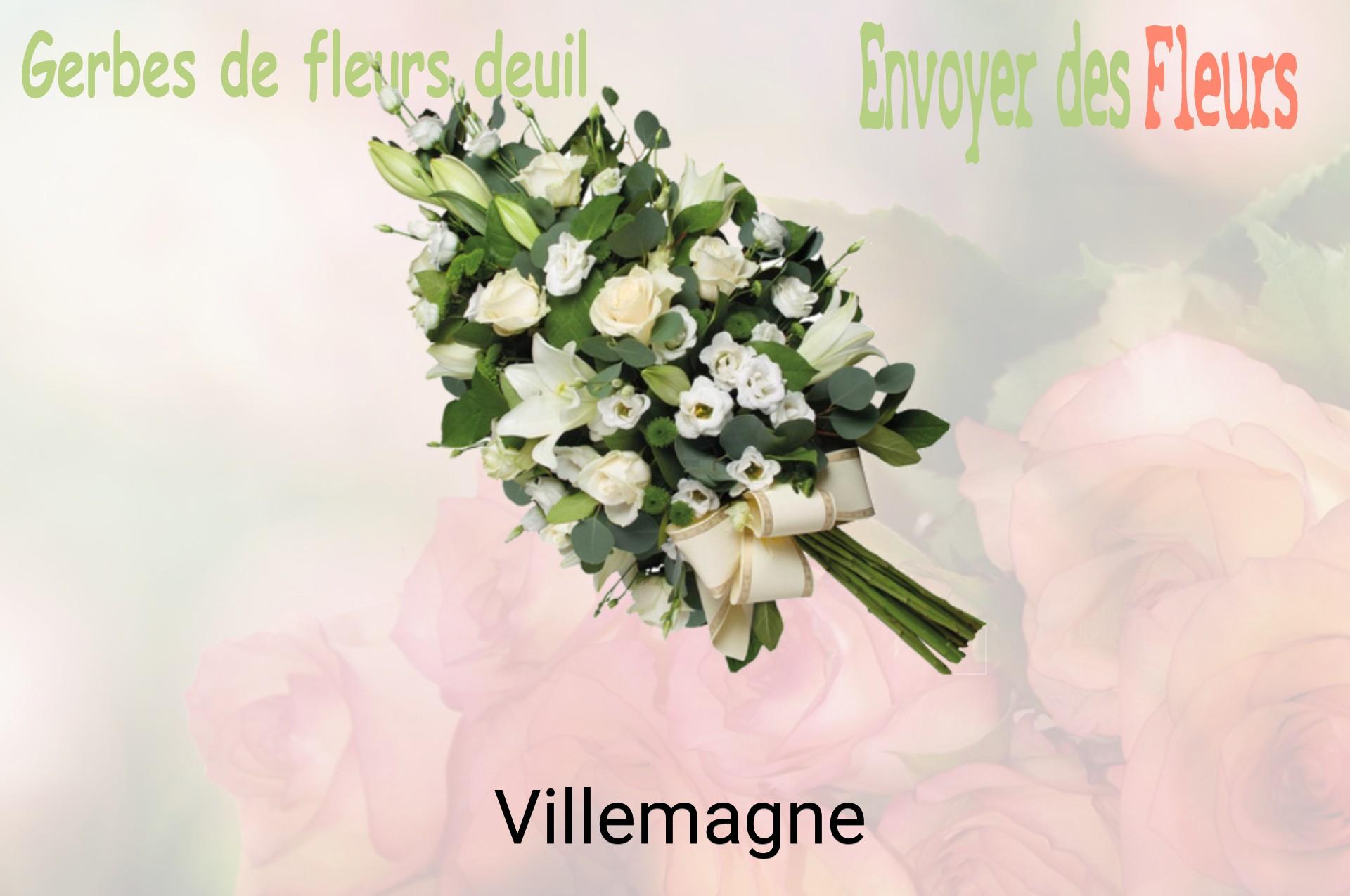Gerbe de fleurs de deuil livrée à Villemagne